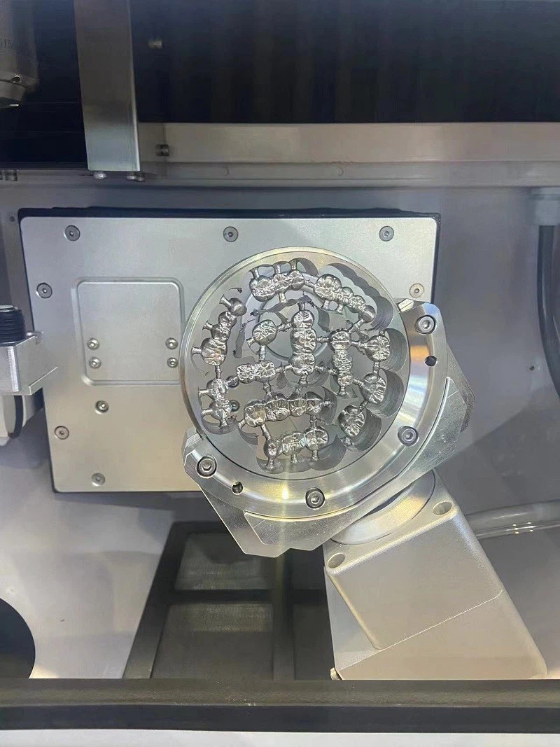 Big Power Spindle 5 Axis Wet Milling Machine Of Glass Ceramic Pre-milled Abutment And Titanium Disc For Dental Labs