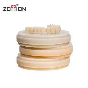 Bloco dental de PMMA Multilayer para utilização temporária da dentadura