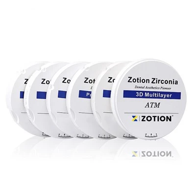 Bloco dental branco da zircônia da monocamada da zircônia em branco Disco dental multicamada da zircônia