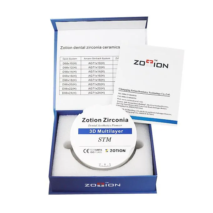 Dental Zirconia Block ZirkonZahn M5 CAD CAM System Compatible Zirconium Disc